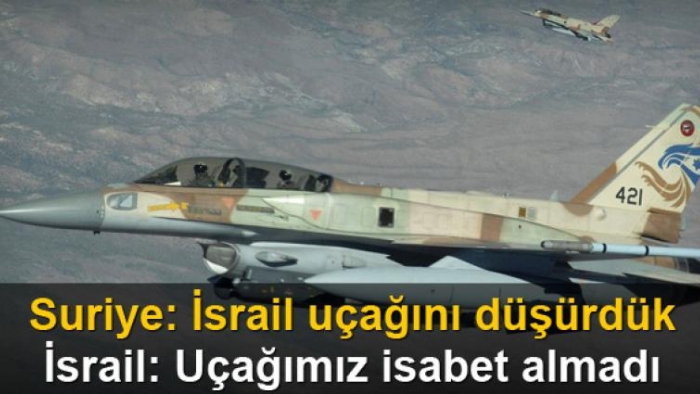 İsrail savaş uçağının düşürüldüğü iddiası