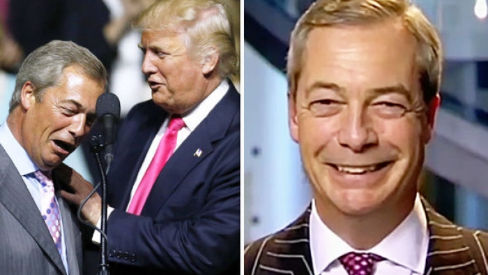 Nigel Farage, Donald Trump'u Wembley'de büyük bir miting düzenlemeye çağırıyor