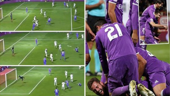 Real Madridli Nacho Gonzalez yılın golünü attı!