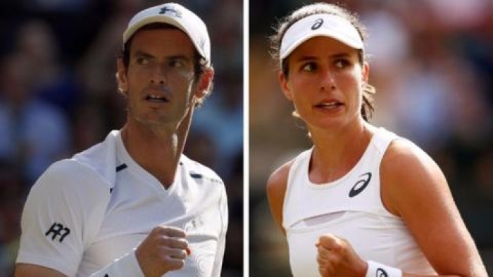 Wimbledon 2017: Andy Murray ve Johanna Konta, çeyrek finalde gol yedi